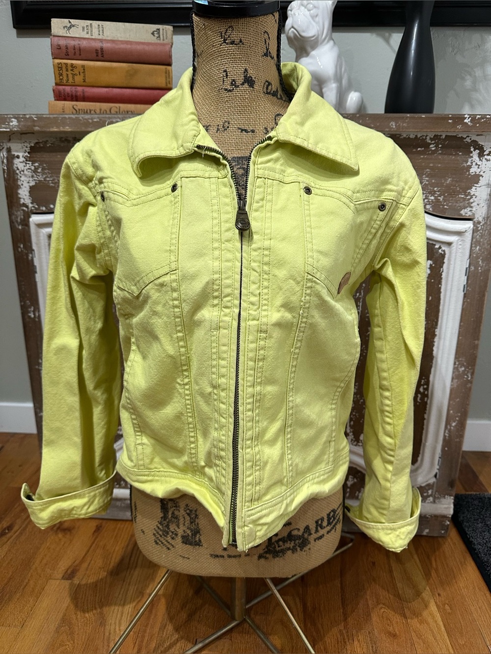 Ladies Small Yellow Powder River Jean Jacket